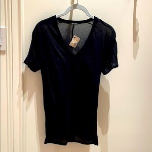 New Monrow Black V Neck Tee with tags